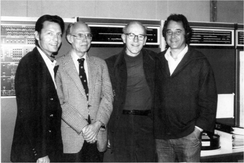 Jean-Claude  Risset, John Pierce, Max Mathews, John Chowning